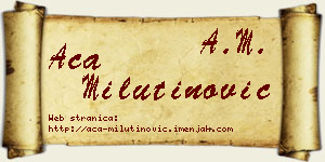 Aca Milutinović vizit kartica